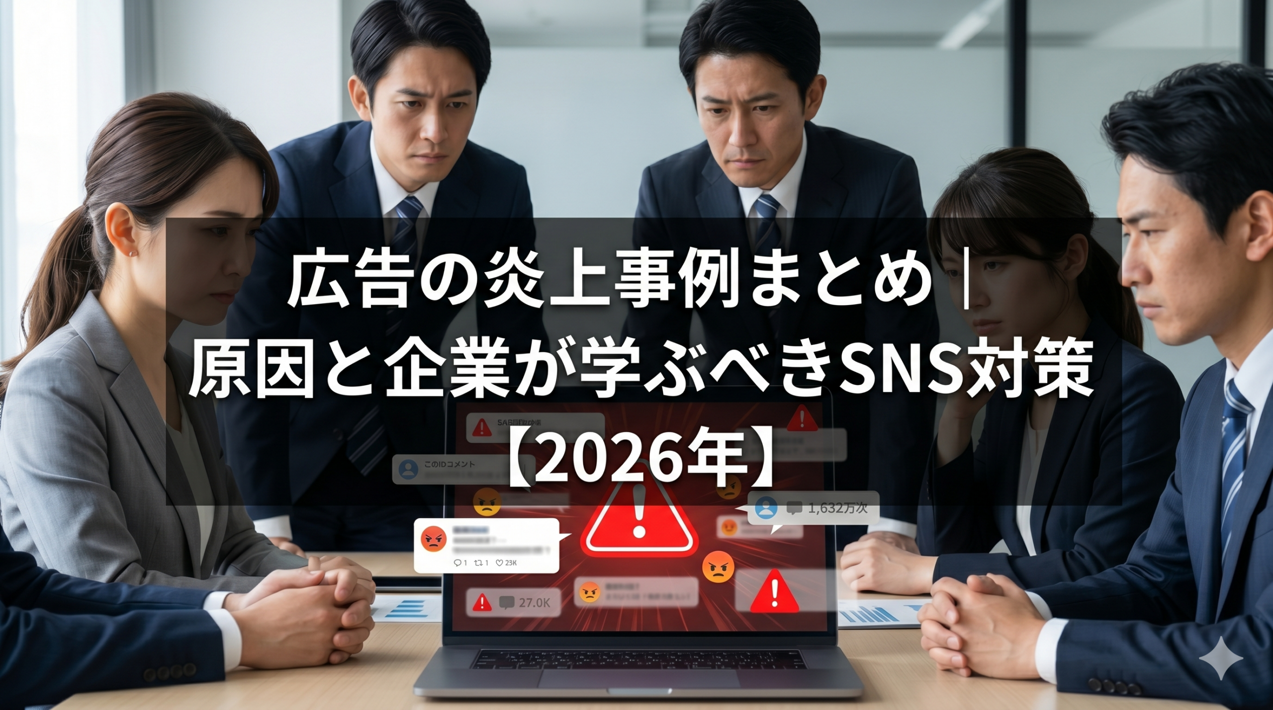広告炎上への対応を協議する企業の担当者たち