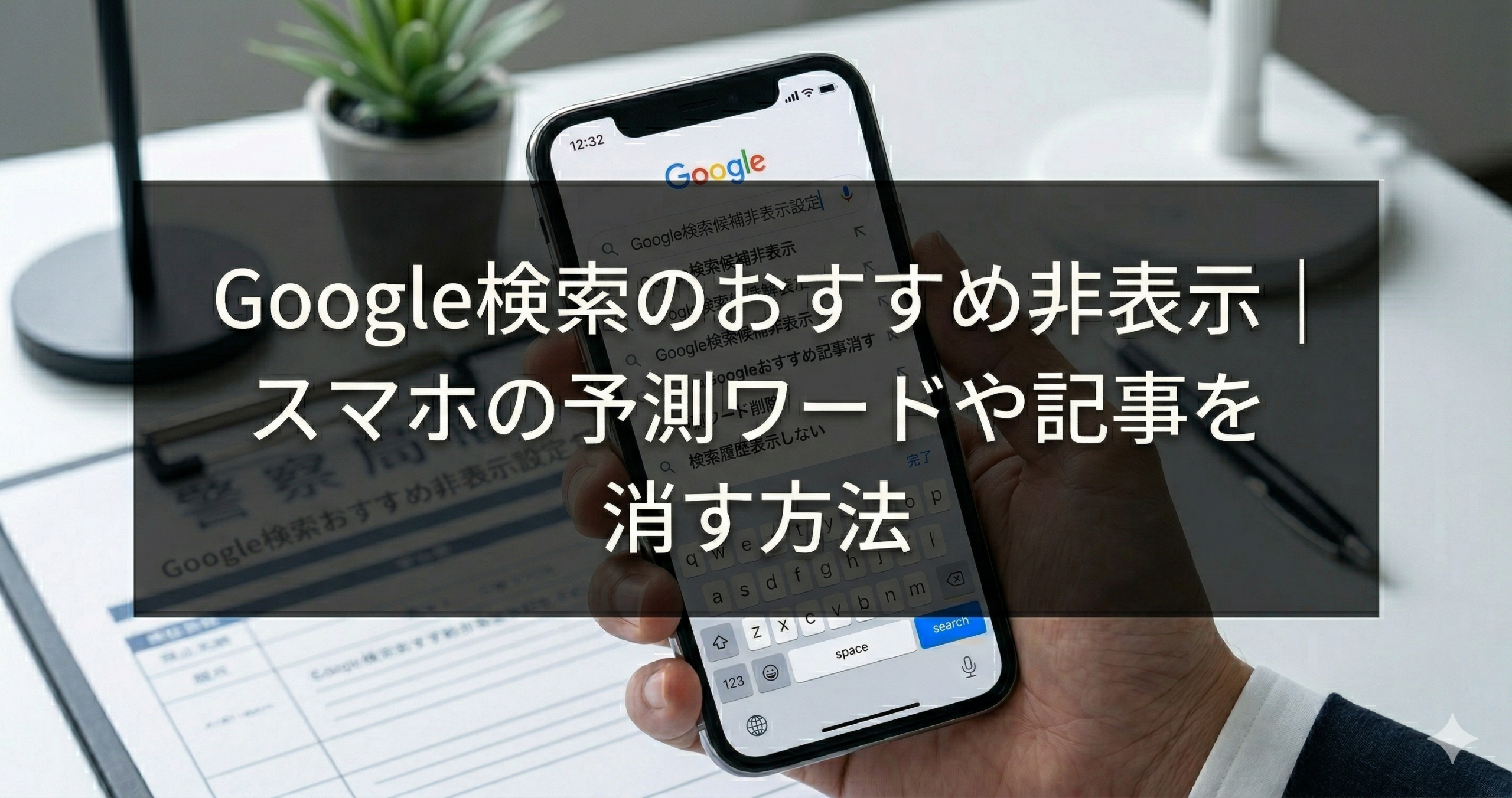 スマホでGoogle検索のおすすめ表示を設定する様子