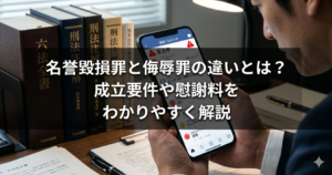 SNSの誹謗中傷に対して法的対応を検討している様子