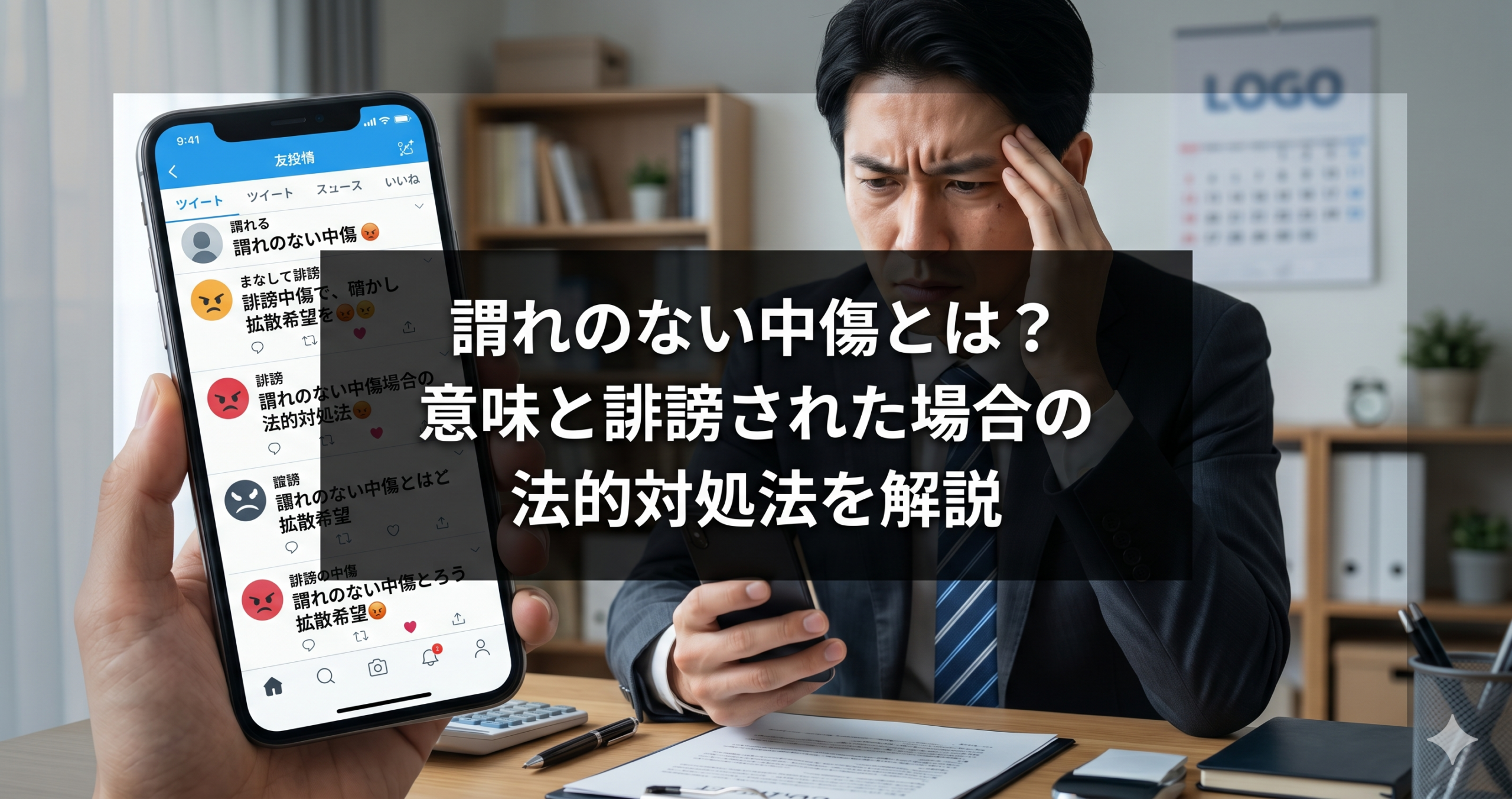ネット上で謂れのない中傷を受けて困惑している様子