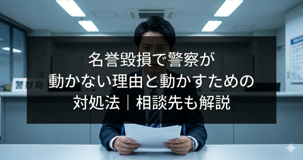 名誉毀損の被害を警察に相談する場面