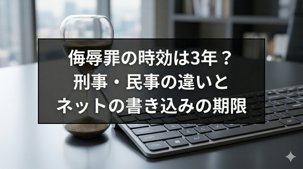 侮辱罪の時効とインターネット上の誹謗中傷対策のイメージ