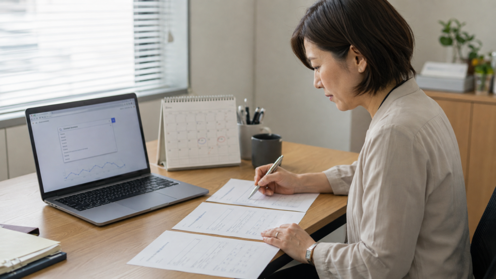 search performance tracking calendar office Japan